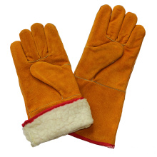 Boa Full Lining Safety Winter Warm Welding Cut Resistant Gloves